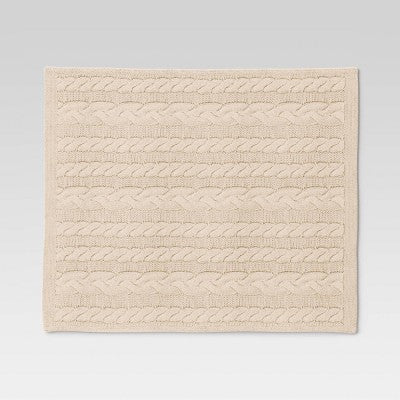  Chunky Cable Knit Reversible Throw Blanket - Threshold™