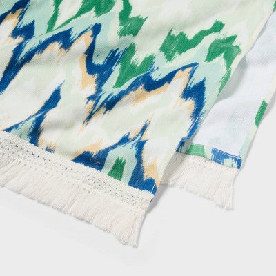  Ikat Green Oversized Jumbo Beach Towel - Threshold™