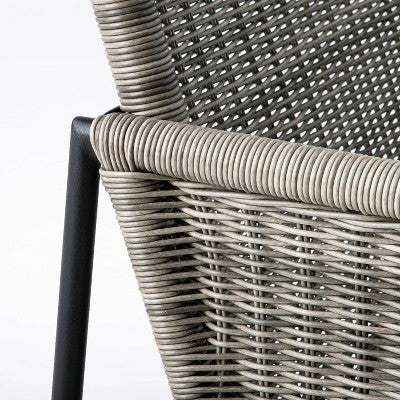  2pc Wicker & Metal X-Frame Outdoor Patio Chairs, Club Chairs Gray - Threshold™ Designed With Studio McGee