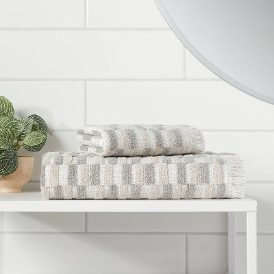  Checkerboard Towel Gray/White - Threshold™