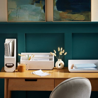 Wood Desktop Storage Unit White - Threshold™