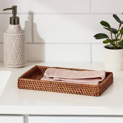  Rattan Tray Light Brown - Threshold™