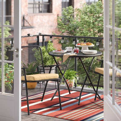  5'x7' Striped Outdoor Rug Red - Threshold™