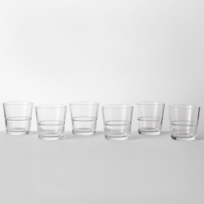  Glass Stackable Tumblers Set Of 6 - Threshold™