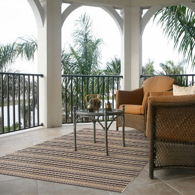  5' X 7' Lake Stripe Outdoor Rug Navy - Threshold™