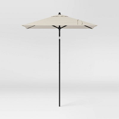  6' Square Outdoor Patio Market Umbrella With Black Pole - Threshold™