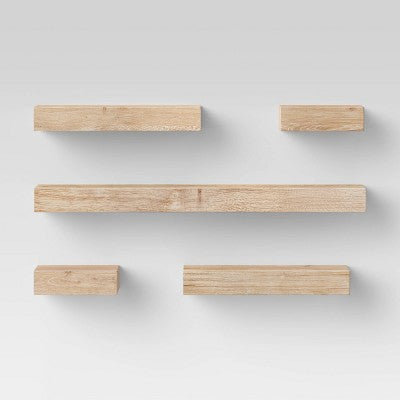  Set Of 5 Wall Shelf Natural - Project 62™