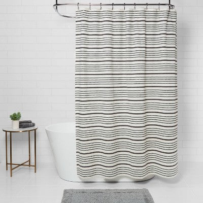  Striped Shower Curtain Black/White - Threshold™