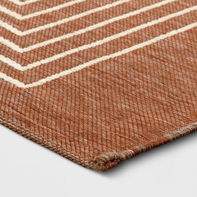  7'x10' Geometric Outdoor Rug Brown/White - Threshold™
