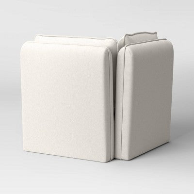  Haven French Seam Modular Sectional Sofa Cream (Corner Piece) - Threshold™