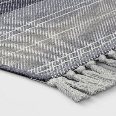  5' X 7' Striped Tapestry Outdoor Rug Gray - Threshold™