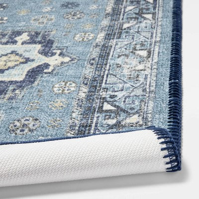  Vintage Persian Medallion Kitchen Rug Blue - Threshold™