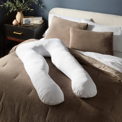  Cool Touch Pregnancy U-Shaped Body Pillow White - Threshold™