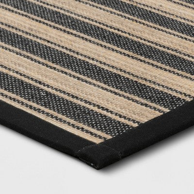  Vintage Striped Rug Black/Brown - Threshold™