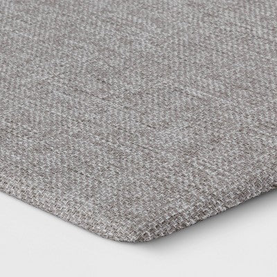  1'6"x2'6" Rectangle Indoor Floor Mat Gray - Threshold™: Kitchen Mat, Basket Weave, Flat Pile, PVC Backing