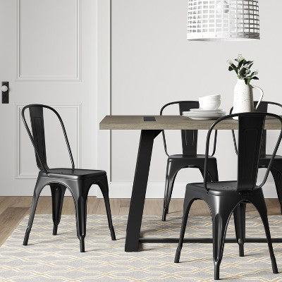  Brimfield Metal Base Dining Table - Threshold