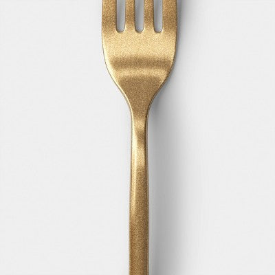  3pc Organic Tumbled Flatware Set Gold - Threshold™