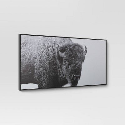  47"x24" Buffalo Wall Canvas Black - Threshold™