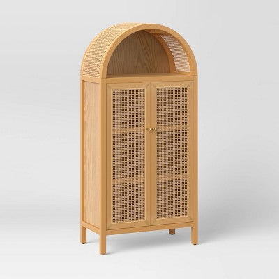  Woven Arched Wood Cabinet - Threshold™