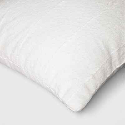  Textural Solid Square Throw Pillow Ivory - Threshold™