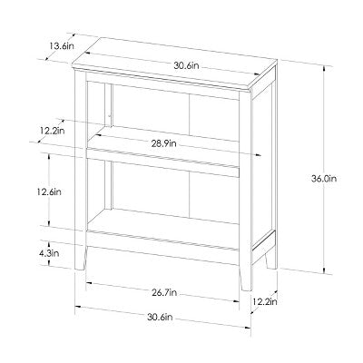  36" Carson 2 Shelf Bookcase - Threshold