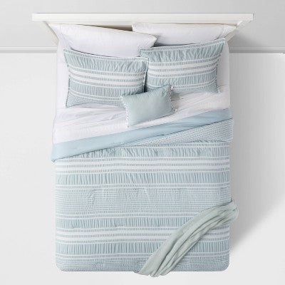  5pc Seersucker Stripe Comforter Set - Threshold™