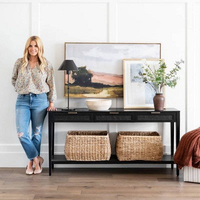  East Bluff Woven Drawer Console Table - Threshold™ Designed With Studio McGee