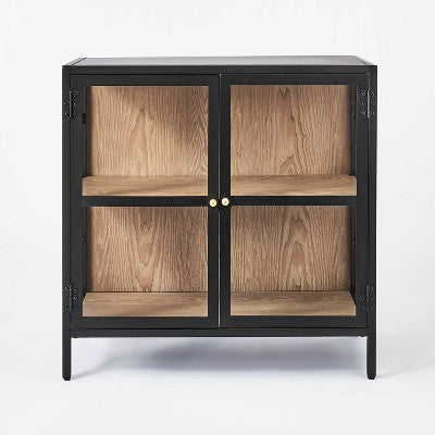  30" Crystal Cove Glass Cabinet Black - Threshold™ Designed With Studio McGee