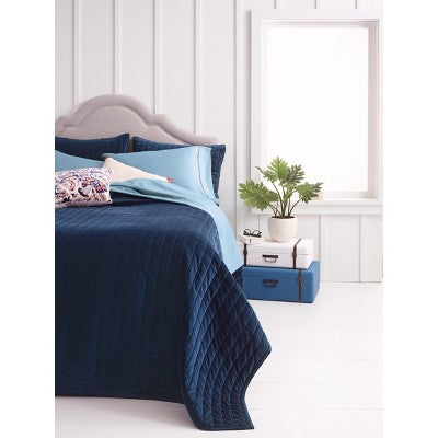  Channel Stitch Velvet Quilt - Threshold