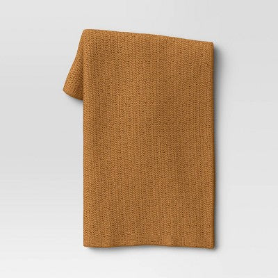  Solid Chenille Knit Throw Blanket - Threshold™