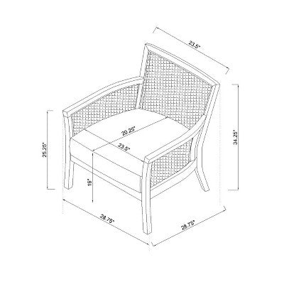 Laconia Caned Accent Chair Beige - Threshold™