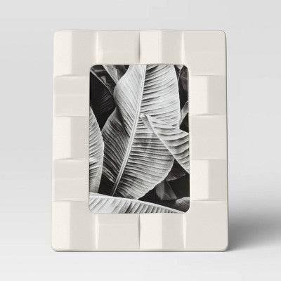  Stoneware Table Frame Matte Cream - Threshold™