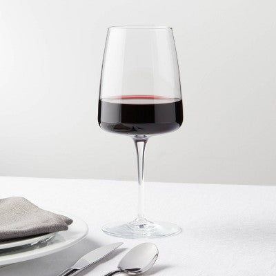  4pk Simsbury Red Wine Glasses - Threshold™: Traditional Clear Glass, Dishwasher-Safe, BPA & Lead-Free, Set Of 4