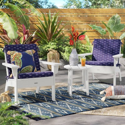 Arete Outdoor Chair Cushion Navy - Threshold™