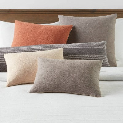 Lumbar Modern Stripe Decorative Throw Pillow Gray - Threshold™