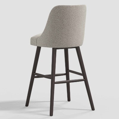  Geller Modern Counter Height Barstool Gray Boucle - Threshold™: Upholstered, Rubberwood Frame, 250lb Capacity