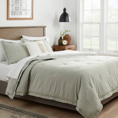  Cotton Linen Chambray Comforter & Sham Set - Threshold™ 