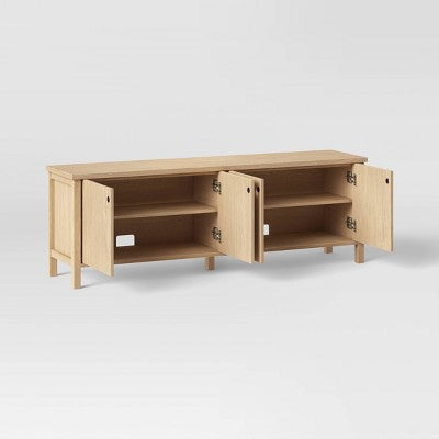  Livingstone Planked TV Stand For TVs Up To 69" Natural - Threshold™