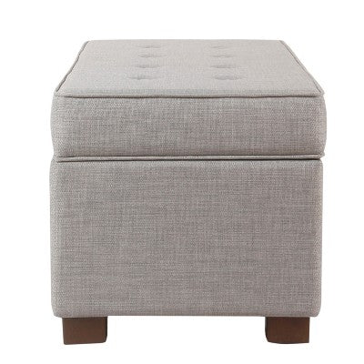  Shelton Tufted Top Storage Ottoman - Gray - Threshold™: Upholstered Rectangular Furniture With Lid