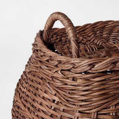  Square Rattan Basket Dark Brown - Threshold™ Designed With Studio McGee