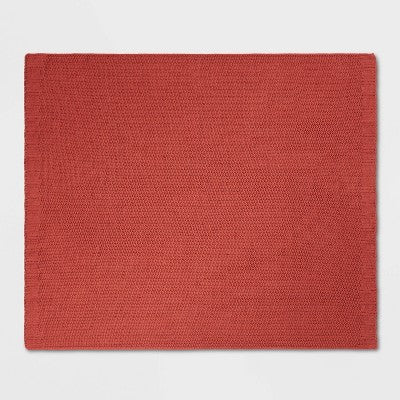  Solid Chenille Knit Throw Blanket - Threshold™