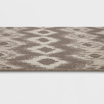  Ikat Outdoor Rug Taupe - Threshold