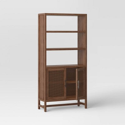  70.5" Warwick Storage Bookcase Brown - Threshold™