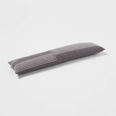  Lumbar Modern Stripe Decorative Throw Pillow Gray - Threshold™
