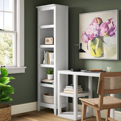  Carson Wood Writing Desk With Storage White - Threshold™