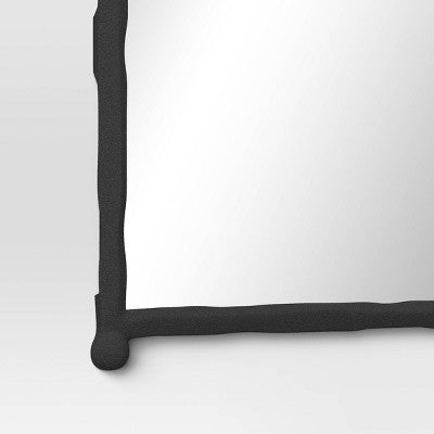  24"x33" Decorative Forged Metal Wall Mirror Black - Threshold™