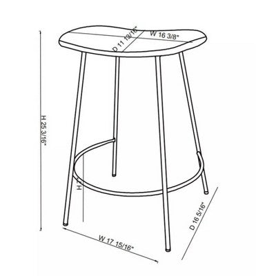 Clarkston Metal Counter Height Barstool With Upholstered Seat - Threshold™ Designed With Studio McGee