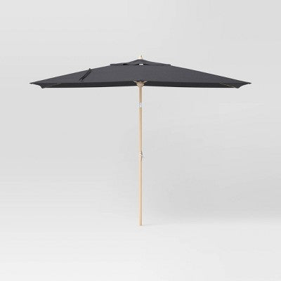  10'x6' Rectangular Market Patio Umbrella - Light Wood Pole - Threshold™