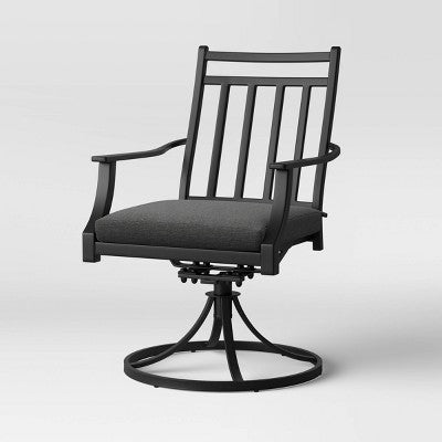  Fairmont 2pk Metal Patio Swivel Rocking Dining Chair - Threshold