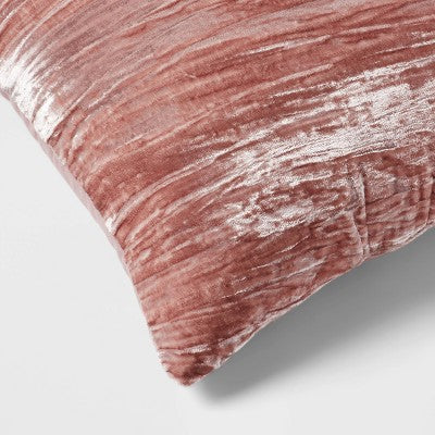  14"x20" Luxe Velvet Oblong Decorative Pillow Mauve - Threshold™